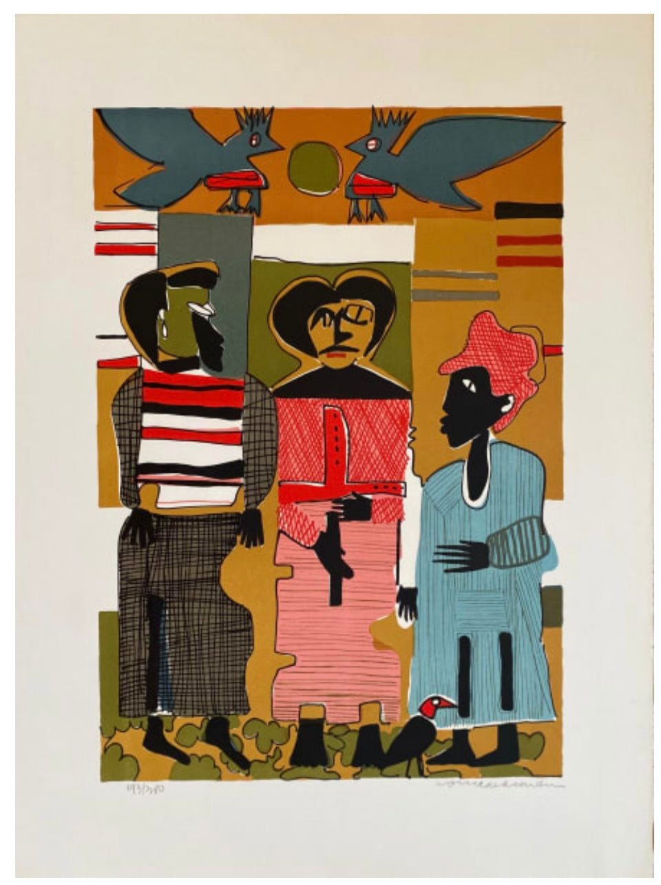 Romare Bearden 'Firebirds'