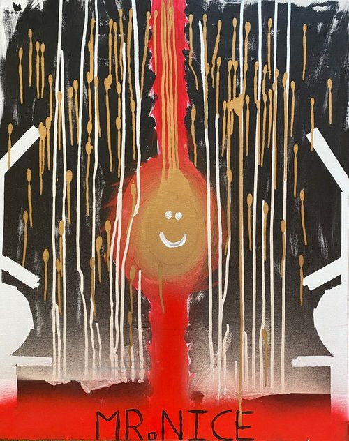 Mr. Nice 'Untitled, (black, gold, red)'